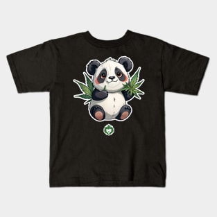 Weed cute panda Kids T-Shirt